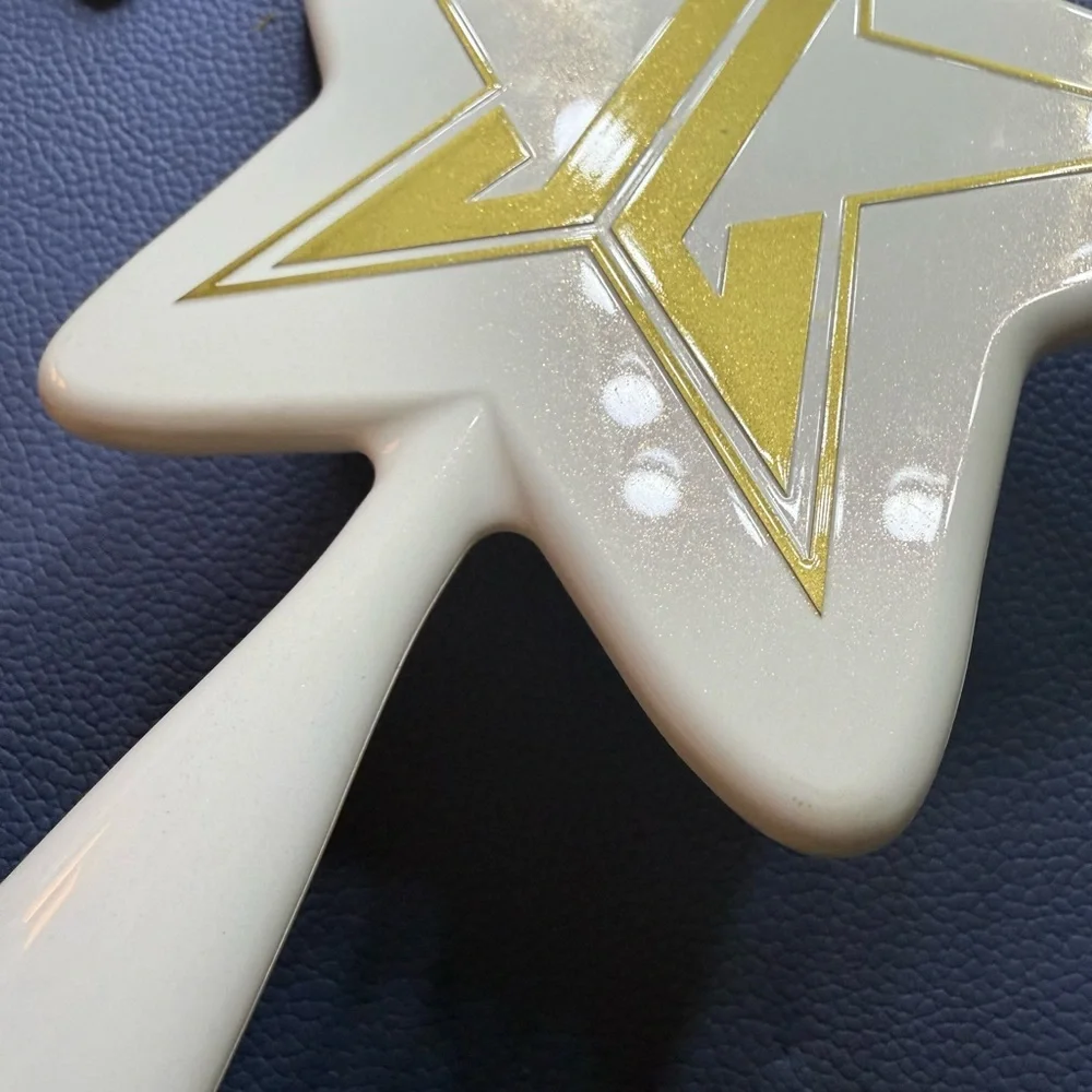 Jeffree Star Hand Mirror glitter white with Gold Logo